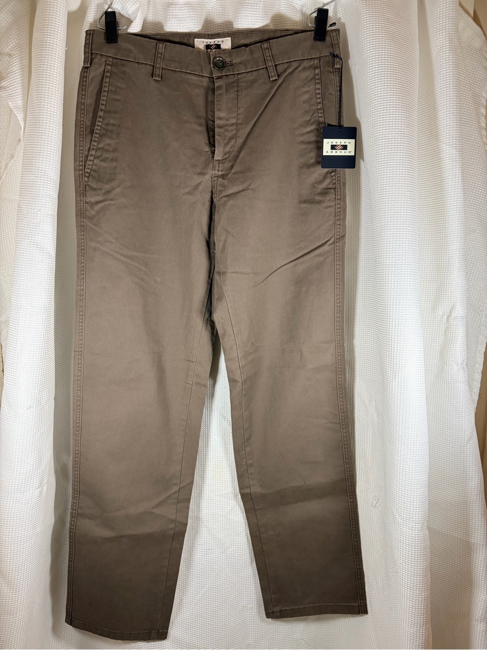 Joseph Abboud modern fit comfort stretch Chino pants 32x 32 dark taupe, pristine